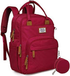 RUVALINO Diaper Bag Backpack, Multifunction Travel Pack Maternity Baby Changing Bags, Large Capacity, Waterproof, Purplish Red by RUVALINO