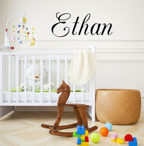 Personalized Boy Vinyl Wall Art Decal, 40" W, Boy Nursery & Bedroom Decor Plus Free 12" Hello Door Decal - Image 5