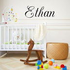 Personalized Boy's Nursery Vinyl Wall Art Decal - 50" W, Boys Name Decor, Plus Free 12" Hello Door Decal - Image 5