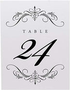 Classic Flourish Table Numbers, Black, 1-40 - Image 4