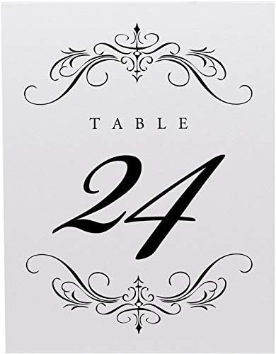 Classic Flourish Table Numbers, Black, 1-55 - Image 4