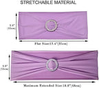 50pcs Lilac Stretch Spandex Chair Sashes for Wedding Party Banquet Decoration Elastic Chair Cover Bows with Slider Buckle Engagement Event Birthday Graduation Meeting - Image 3