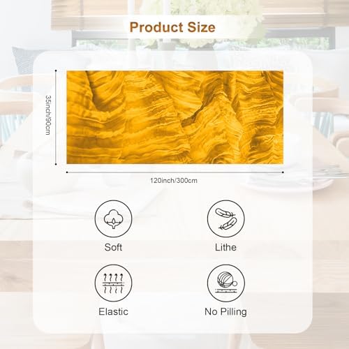 6 Pack Gold Cheesecloth Table Runner 35x120 Inch 10Ft Rustic Gauze Cheese Cloth Table Runner Sheer Cheesecloth Table Runners for Wedding Party Bridal Shower Decoration - Image 4