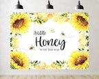 Trykid 9x6ft A Little Honey is on The Way Backdrop Sunflower Watercolor Floral Honeycomb Baby Shower Photography Background Party Decoration Photoshoot Studio Props Fabric by Unknown