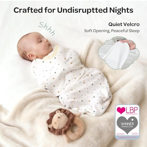 Momcozy Swaddles for Newborns, Quiet Fastener Swaddle for Infant 0-3 Months - Image 3