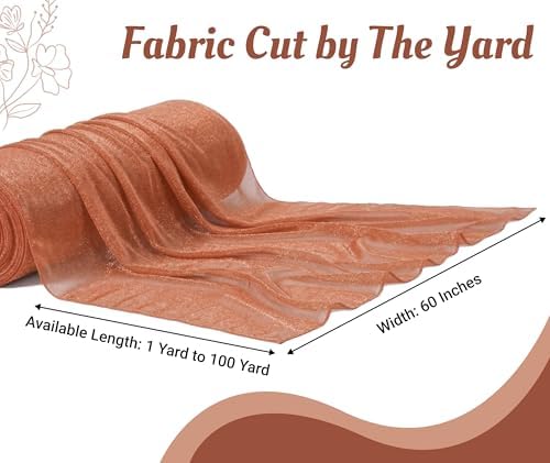 Pack of 40 Yard Chiffon Drapery Fabric, 60" Wide, Multiuse - Coral Peach - Image 2