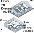 4 Panels 5ft(W) x 20ft(L) Dusty Blue Ceiling Drapes for Wedding Parties - Image 2