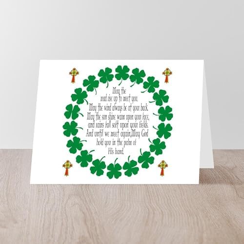 CafePress Irish Prayer Blessing Greeting Card (20-pack), Note Card with Blank Inside, Birthday Card Matte - Image 4