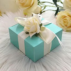 100 4 x 4 x 2" Turquoise Cake Wedding Favors Boxes with Tuck Top for Wedding Party Birthday Candy Gifts Decorations - Image 7