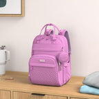 BabbleRoo Diaper Bag Backpack - Baby Essentials Travel Tote - Multi Function Water Resistant Diaper Bag, Travel Essentials Baby Bag with Changing Pad, Stroller Straps & Pacifier Case - Unisex, Purple - Image 2