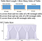 Table Skirt Wedding Baby Shower Birthday Bridal Shower Party White Tutu Table Skirt 9ft - Image 3