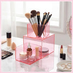 Geelin 6 Pcs Acrylic Risers Cube Stands, Clear Pink, 3 to 8 Inch, Square - Image 6