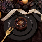 FLOWERCAT 100PCS Black Plastic Plates - Heavy Duty Black Disposable Plates for Birthday Party/Wedding/Halloween- serve 50guests 10 inch and 7 inch Set - Image 6