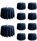 DRESSMAKER 10 Pack Round Table Cloth 90 Inch Blue Cloth Fit 6FT Round Table by Dressmaker