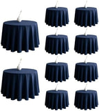DRESSMAKER 10 Pack Round Table Cloth 90 Inch Blue Cloth Fit 6FT Round Table by Dressmaker