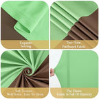 7.2FT & 6FT Arch Backdrop Cover, Brown & Green Wedding Arch Covers, Spandex Arch Covers Stretchy Backdrop for Bridal Shower Baby Shower Birthday Decoration - Image 5