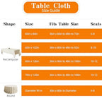 WIGENIUS 6 Pack Round Table Cloth 90 Inch Ivory Cloth Fit 5FT Round Table - Image 3