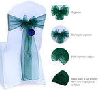 Pack of 100 Organza Chair Sashes for Wedding & Event Décor – Hunter Green - Image 3