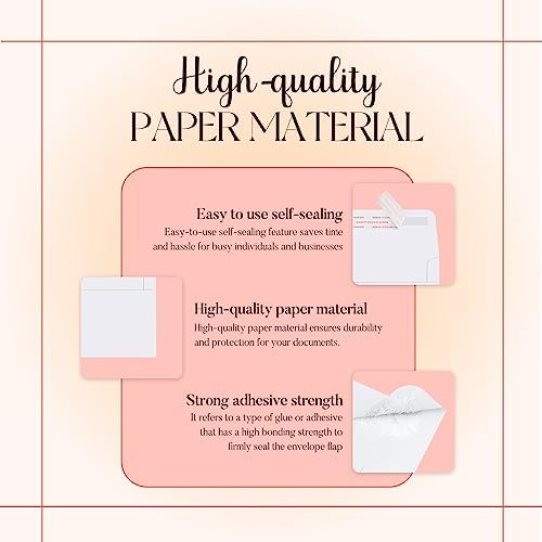 ACSTEP 3000Pack A4 Envelopes 4-1/4 X6-1/4 Inch Self seal White 4 X 6 Envelopes For for Weddings, Invitations, Photos, Postcards, Greeting Cards Mailing,Baby Shower, Graduation - Image 6