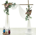 Pack of 1 Wedding Arch Drape Panel Fabric 30" x 40ft - Ivory - Image 2