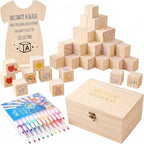 Baby Shower Block Decorating Kit 79 Pcs with Markers Sign Box by CONGARTENO