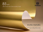 Vitalizart Matte Metallic Gold Wrapping Paper Set 30" Ribbons & Gift Tags - Image 6