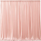 Blush Pink Backdrop Curtains-Wrinkle-Free Polyester Photography Drapes Party Curtain Background for Baby Shower Wedding Decorations- 16 X10FT by WishCare