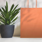 Nexmint Orange Gift Bag 8"x10.5": 120 Pack Bulk Medium Kraft Paper Bags with Handle. Great for Holiday Party, Autumn Festivities, Favors, Goodie, Candies, Shopping, Business, Retail - Image 7