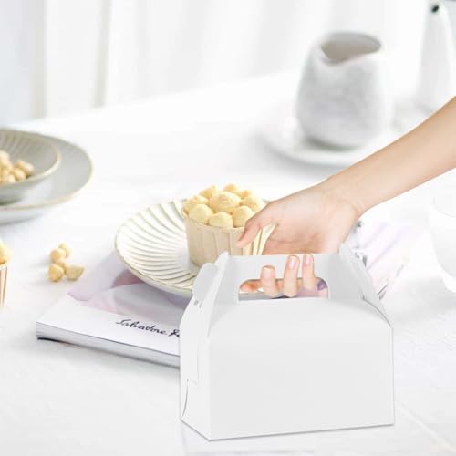 ZSDRTYU Treat Boxes, 50 Pcs Gable Boxes Party Favor Boxes Favor Box, Kraft Gable Treat Box For Christmas Party Decorations Birthday (White) - Image 6