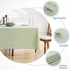 VidaFete 2 Pack 90 * 156inch Sagegreen Rectangle Tablecloth for 8ft Tables - Image 2