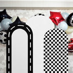 Mindsoft 3 Sets Fast Party Arch Backdrop Cover Racing Backdrop, Black - Image 6