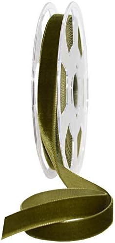Morex Nylvalour Swiss Velvet Ribbon, Nylon, 5/8 inch by 11 Yards, Deep Sage by MorexRibbon