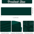 6 Pack 10Ft Emerald Green Chiffon Table Runner 29x120 Inches Sheer Fabric Table Runner Romantic Wedding Runner for Thanksgiving Christmas Bridal Shower Decorations （Emerald Green） - Image 2