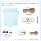 Blushtier 25 Sets Baby Shower Shot Glass Bottle Opener, Boy - Image 4