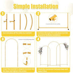 6FT Arch Backdrop Stand and Beige Cover Set,Balloon Arch Stand - Image 6
