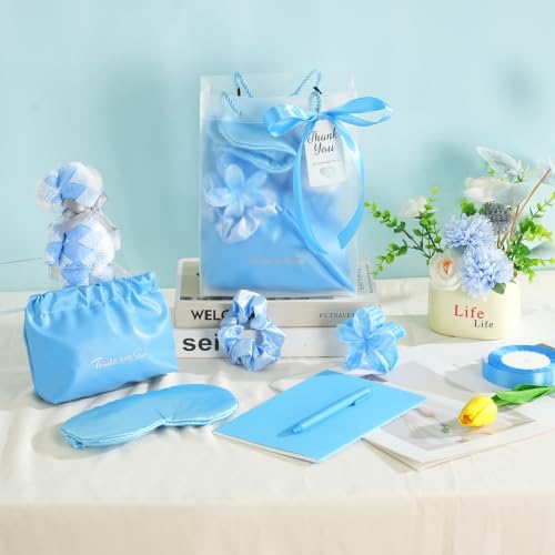 55-Piece Baby Shower Game Winner Prize Set, Including Hair Ties, Eye Mask, Makeup Bag and Gift Bag, Suitable for Baby Shower Game Prizes, Weddings and Bridal Shower Gifts (Blue) - Image 3
