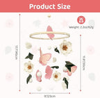 Baby Mobile for Crib Flowers and Butterflies Crib Mobile - Image 4