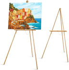Falling in Art 65" A-Frame Wooden Tripod Easel Stand, (Natural) 2 Pack by FallinginArt
