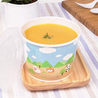 Karat [16oz - 1000 ct] Paper Ice Cream Cups & Soup Bowls for Hot/ Cold Food - Ideal for Soup, Ice Cream, Gelato, Yogurt and Snacks - Safari Theme - Image 2