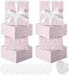 Faccito 8 Pack Pink Floral bridesmaid proposal Gift Boxes with Ribbon by Faccito