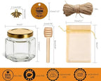 Adabocute Honey Pot, Glass Honey Jars, Mini Glass Jars 2oz 30 Pack - Image 2