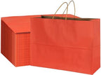 BLEWINDZ 70Pcs Large Paper Bags with Handles, 16x6x12 Inches Orange Paper Shopping Bags for Small Business, Large Kraft Gift Bag Bulk for Grocery Mechandise Retail by BLEWINDS