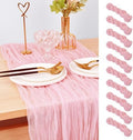 Pink Cheesecloth Table Runner Fall Wedding Birthday Party Decor 10 Pack by Joanlody