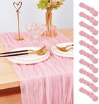 Pink Cheesecloth Table Runner Fall Wedding Birthday Party Decor 10 Pack by Joanlody