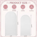2 Set Wedding Arch Cover White Ripple & Solid Color Stretchy Backdrop Cover - Image 2