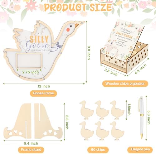 Chunful 64 Pcs Goose Baby Shower Party Decorations Guest Book Alternative - Image 2