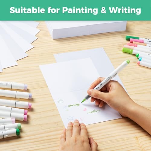 Ohuhu A2 Blank White Cards and Envelopes 200 Pack, 4.25 x 5.5 Folded Cards - Image 5