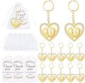 50Set Baby Foot Modeling Keychain with Organza Bags Thank You Tags, Wedding Party Favor Souvenir Gift for Guests by Unknown