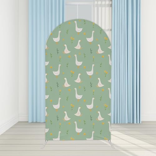 Silly Goose Arch Backdrop Cover for Baby Shower 5FT Green Stretchy Arched Cover 1st Baby Birthday Party Decorations - Image 2