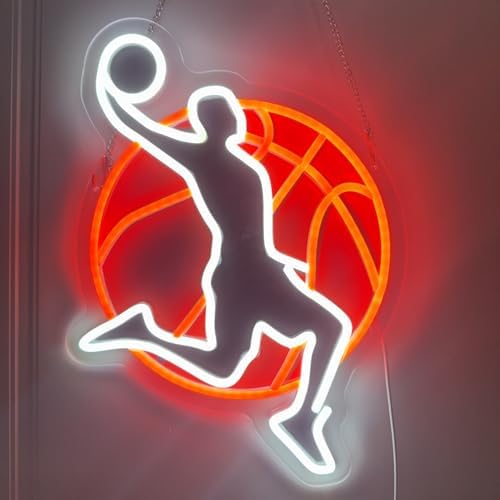Basketball Neon Sign, USB Powered LED Light for Sports Room Decor by NEONSIGN